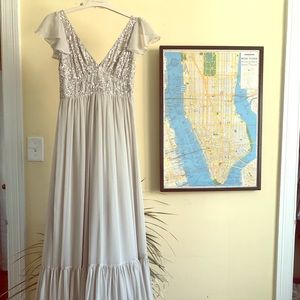 BHLDN Sequined, Long Bridesmaid's Dress